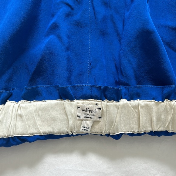 Aritzia flowy royal blue silk shorts - Picture 3 of 3